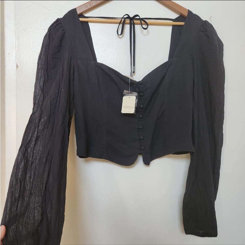 NWT Free People babydoll top blouse size XL